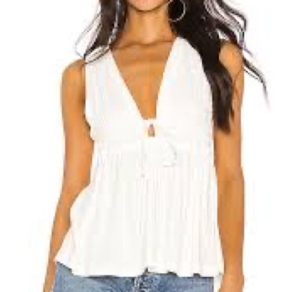 Free People Cream Beach Bound Tank - Picture 2 of 8